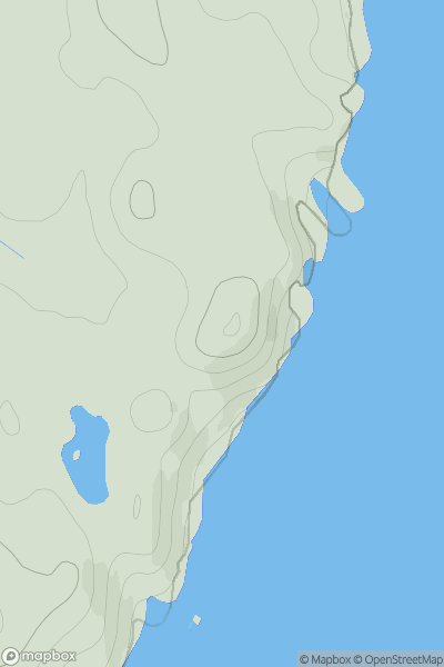 Thumbnail image for Meall na h-Iolaire [Coll and Tiree] showing contour plot for surrounding peak
